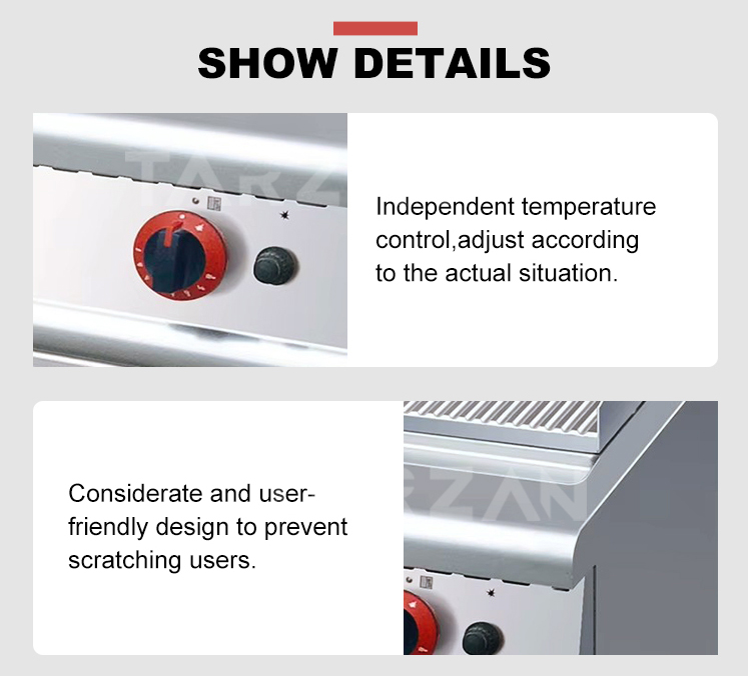 Independent rotary thermostat control dials and user-friendly curved front edge design