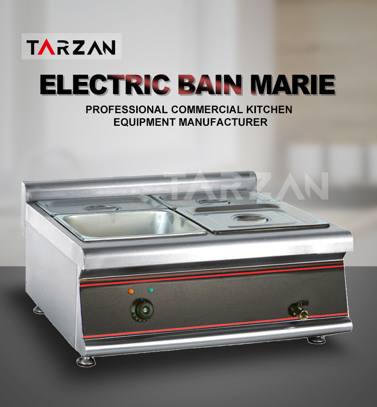 Commercial electric bain marie TEH-684 countertop 4-pan stainless steel food warmer