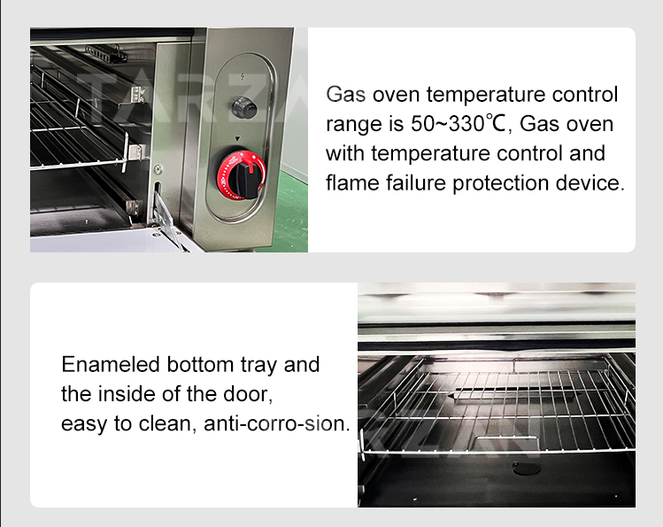 Detailed view of 50-330C gas oven thermostat flame failure device and enameled interior cavity