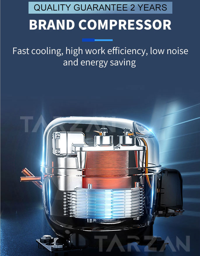 Heavy-duty brand commercial refrigeration compressor delivering high energy efficiency and low noise