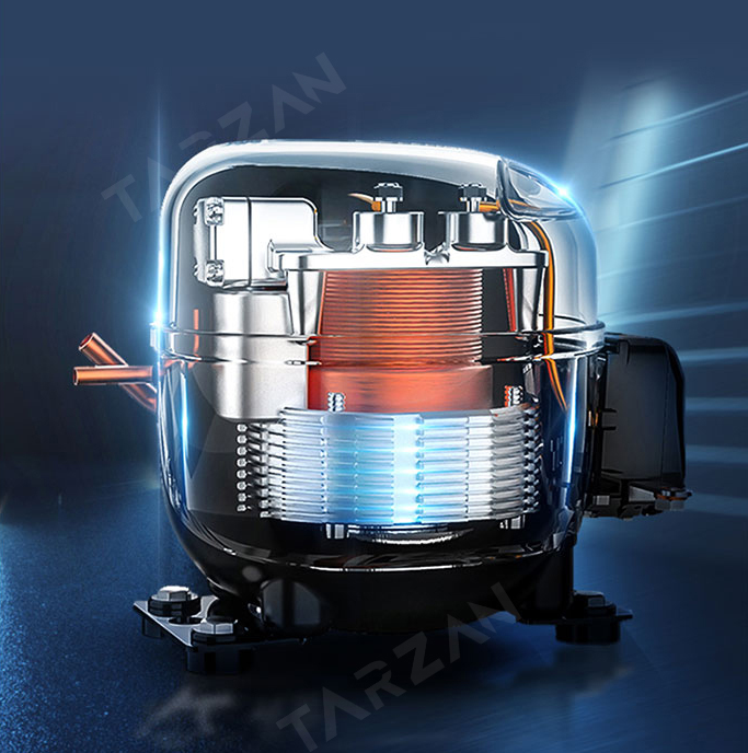Commercial high efficiency brand refrigeration compressor delivering rapid pull down cooling