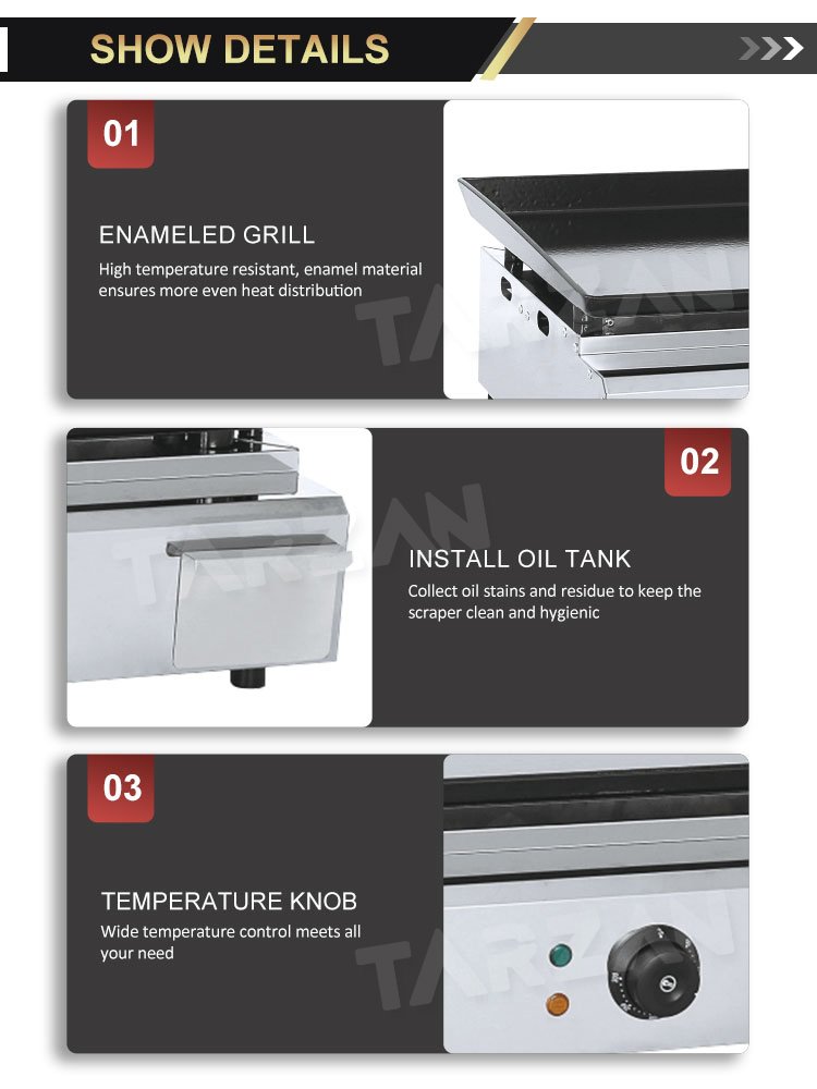 Commercial Electric Griddle TEG-490A and TEG-805A Specifications