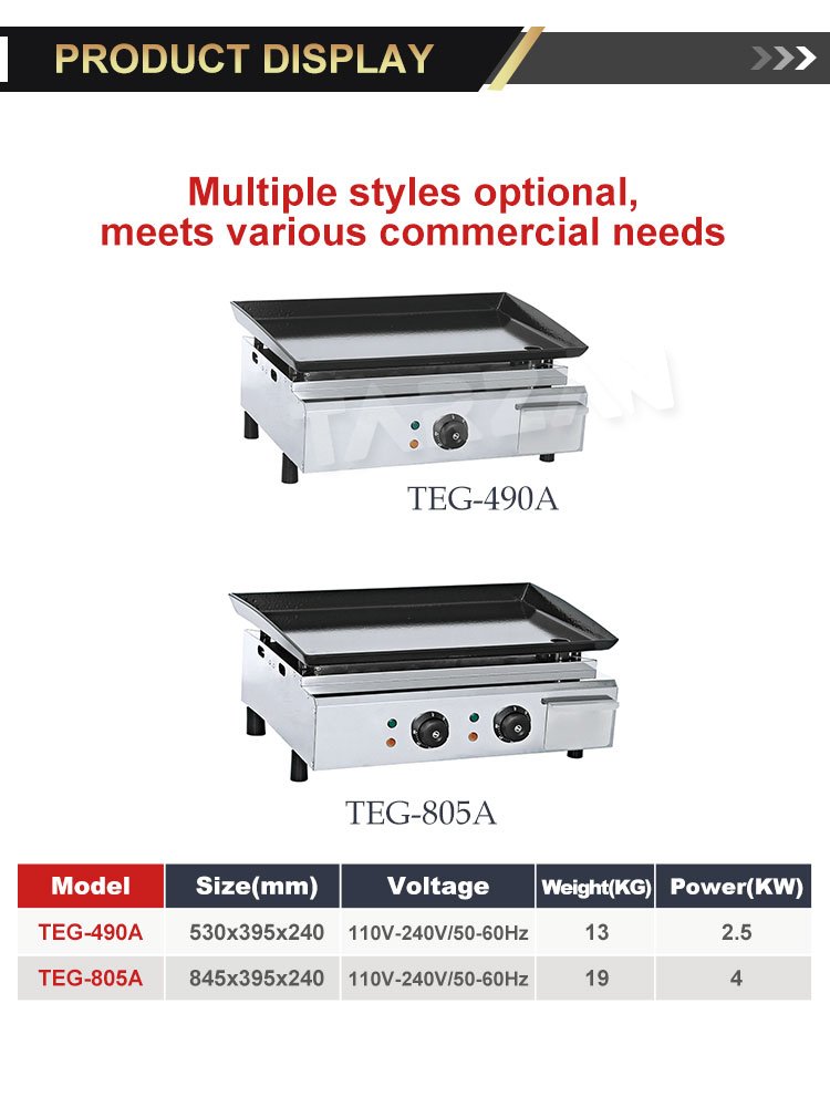 Commercial Electric Griddle TEG-490A Key Commercial Advantages