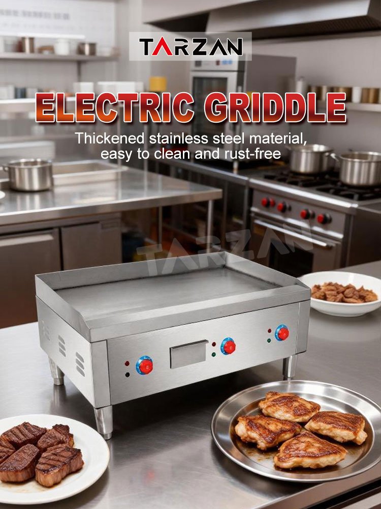 Tarzan Commercial Electric Griddle TEG-824 Heavy-Duty Flat Top Grill