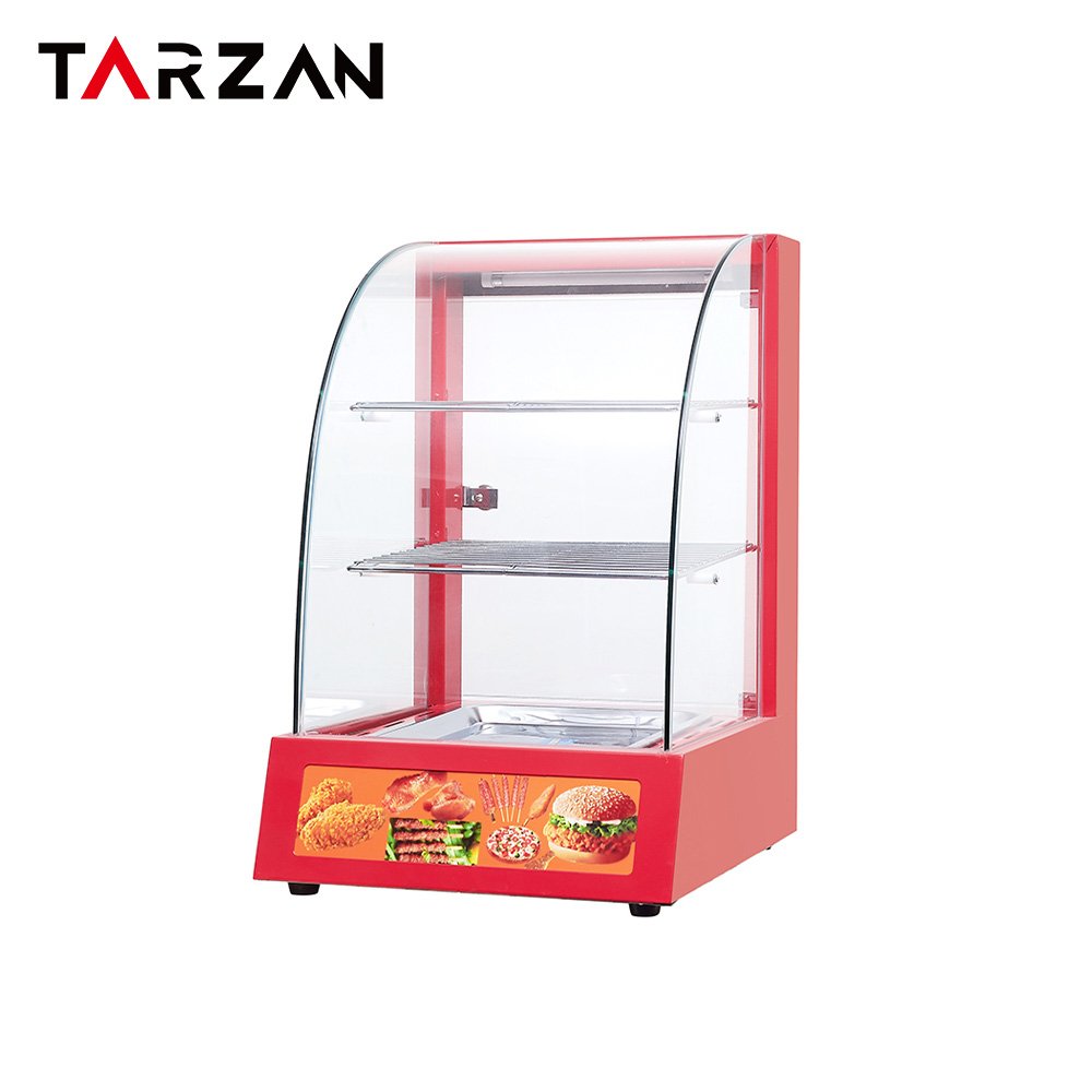 Compact Red Pastry Warmer Showcase - Image 2