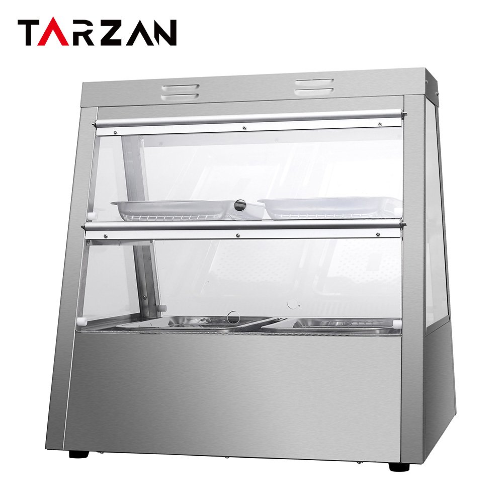Rear access sliding door view of TFW-2P food warming display showcase