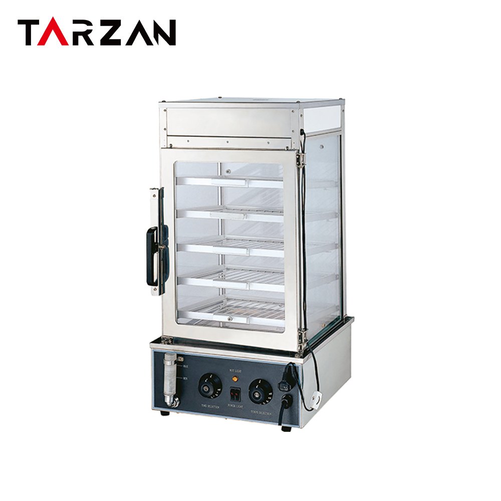 Commercial food warmer TFW-500H vertical 5-tier display steamer cabinet