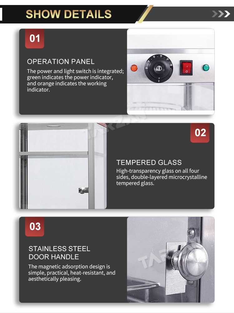 Close-up view of integrated control panel double tempered glass and magnetic handle