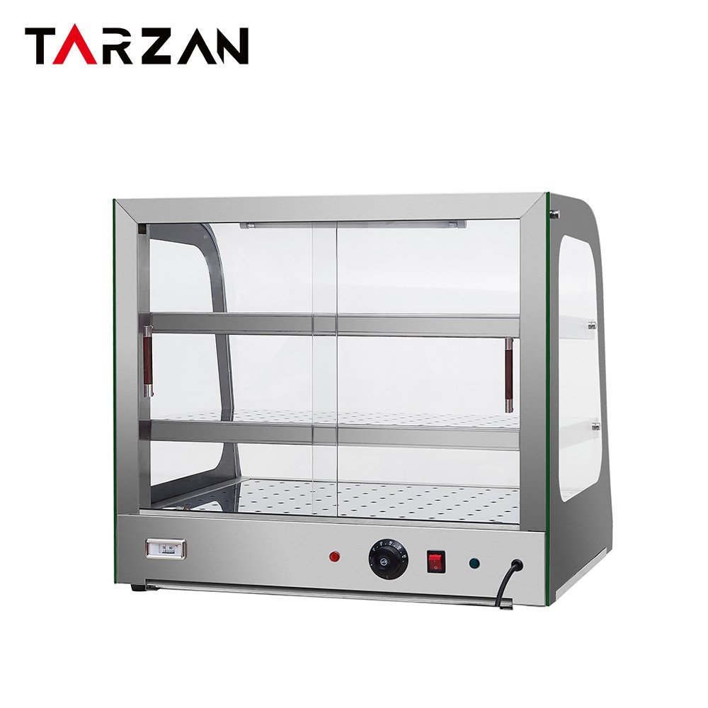 Rear view showing sliding glass doors temperature control knob and dial gauge