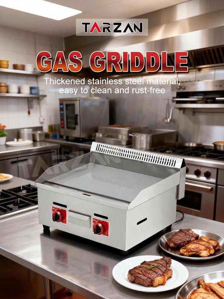 Tarzan Commercial Gas Griddle TGG-718 TGG-720 Countertop Flat Top Grill