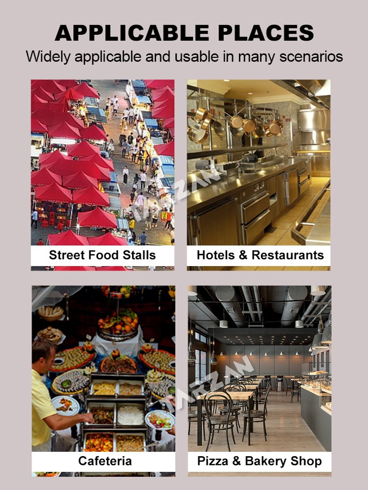 Application scenarios for sauce dispensers in street stalls restaurants and cafeterias
