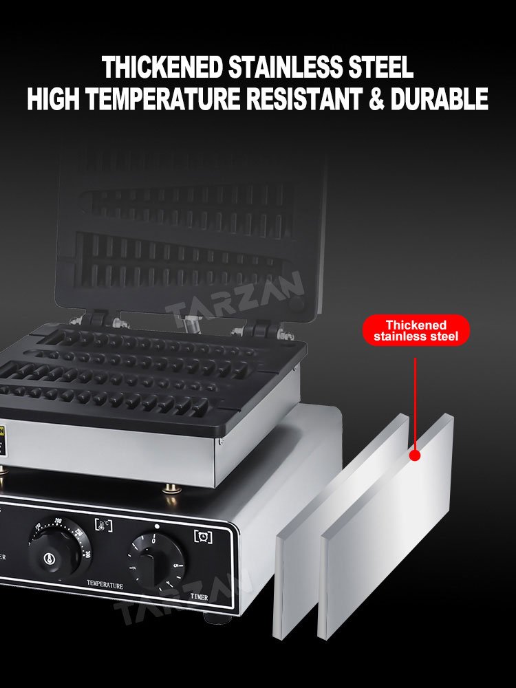 Diagram highlighting thickened high temperature resistant stainless steel chassis construction