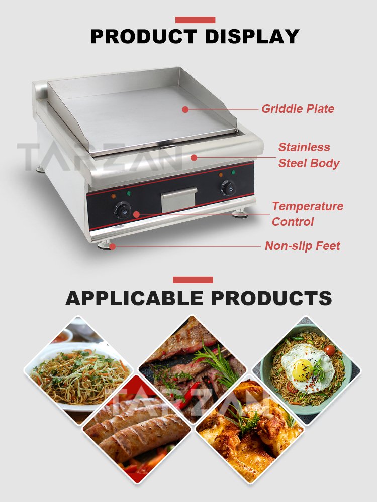 Commercial Griddle — Tarzan commercial model, suitable for professional kitchen and food business.