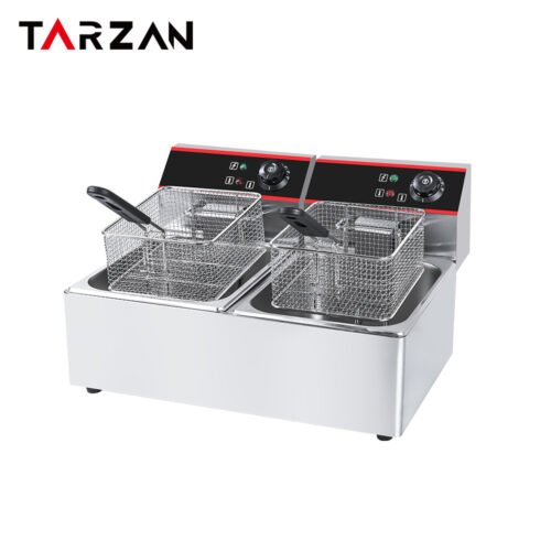 Commercial Deep Fryer TEF-4L-26L-28L-211L-2 – Twin-Tank Electric Deep Fryer product image