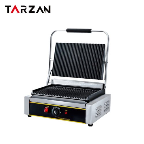 Panini Grill TEG-811E – Contact Grill Unit With Large Grooved Upper And Lower Grilling Plates product image