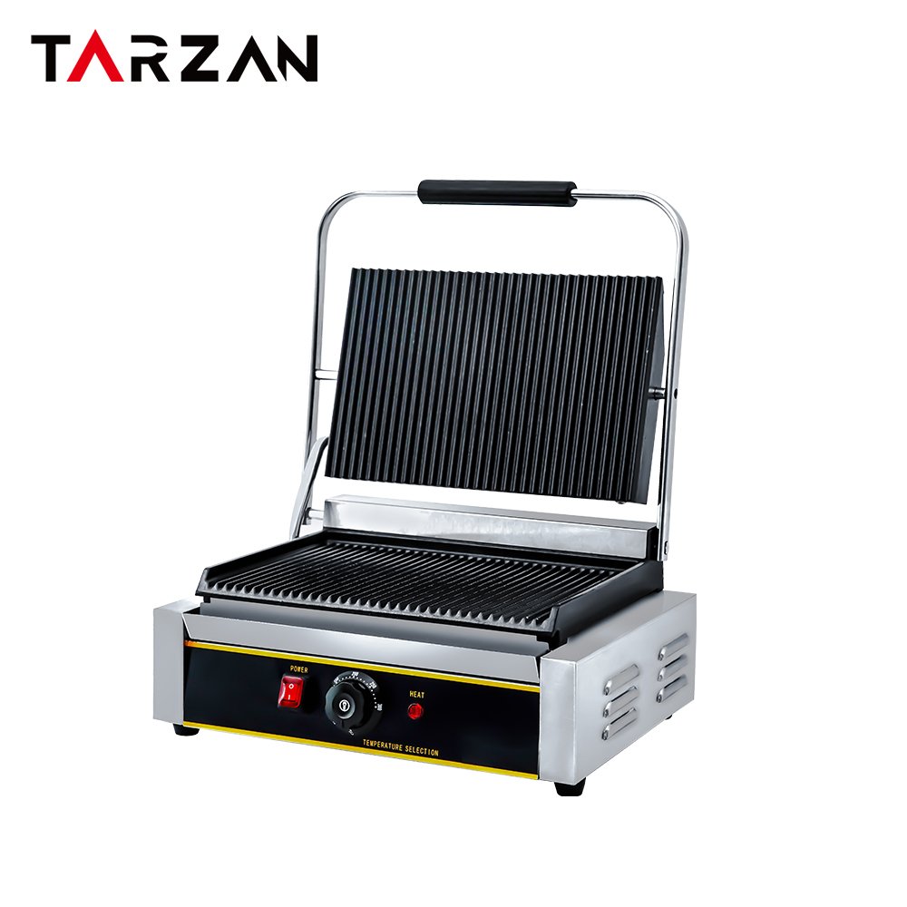 Panini Grill TEG-811E – Contact Grill Unit With Large Grooved Upper And Lower Grilling Plates product image