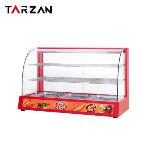Food Warmer Showcase TFW-3P – Curved Glass Food Warmer Showcase product image