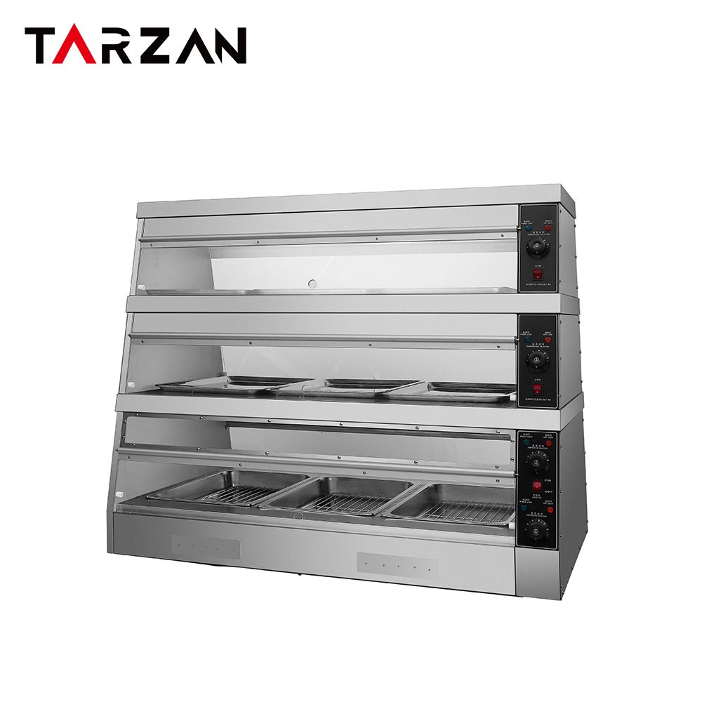 Food Warmer Showcase TFW-6P-C – Three-Tier Commercial Food Warmer Showcase product image