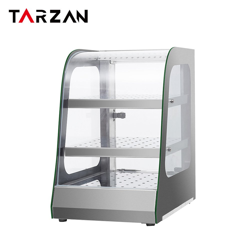 Food Warmer Showcase TFW-801 – Curved Glass Food Warmer Display product image