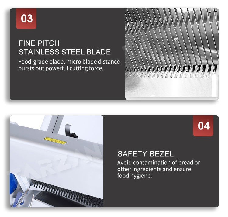 Detailed view of machine handle and loaf width adjustment knob mechanism