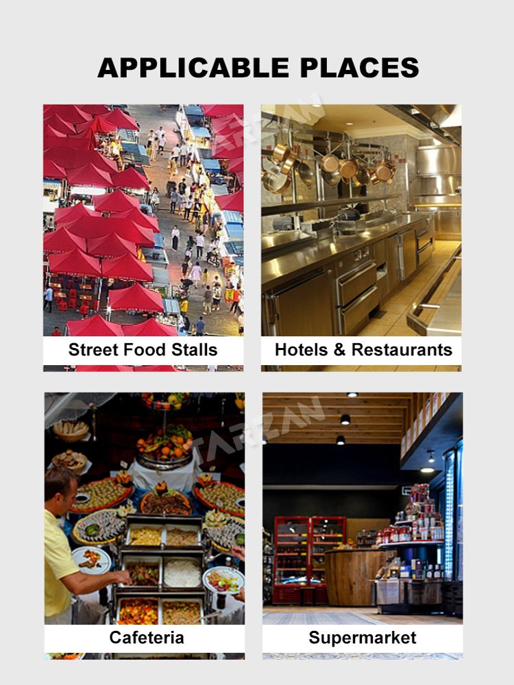 Commercial application scenarios in street food stalls hotels restaurants cafeterias and supermarkets
